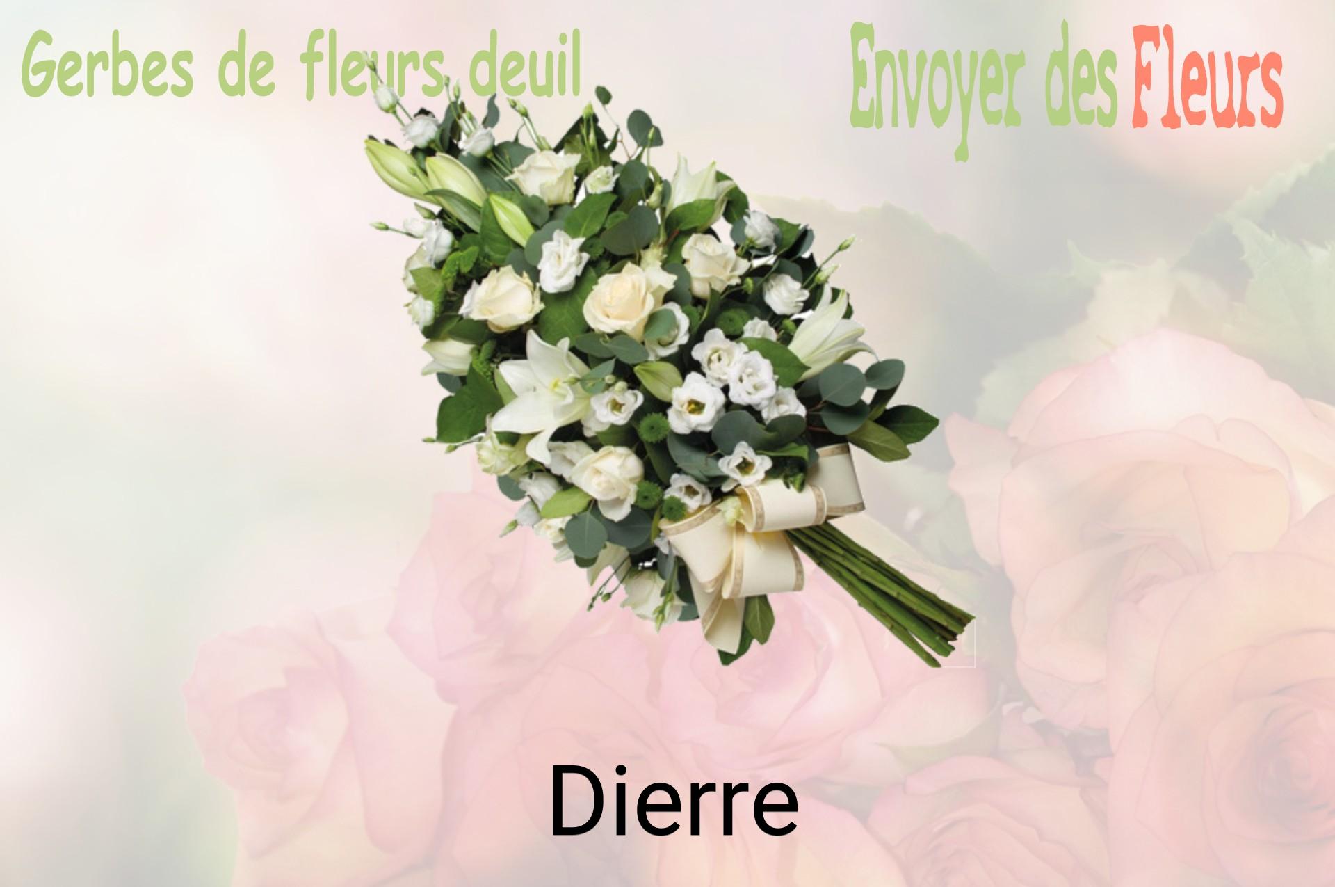 Gerbe de fleurs de deuil livrée à Dierre